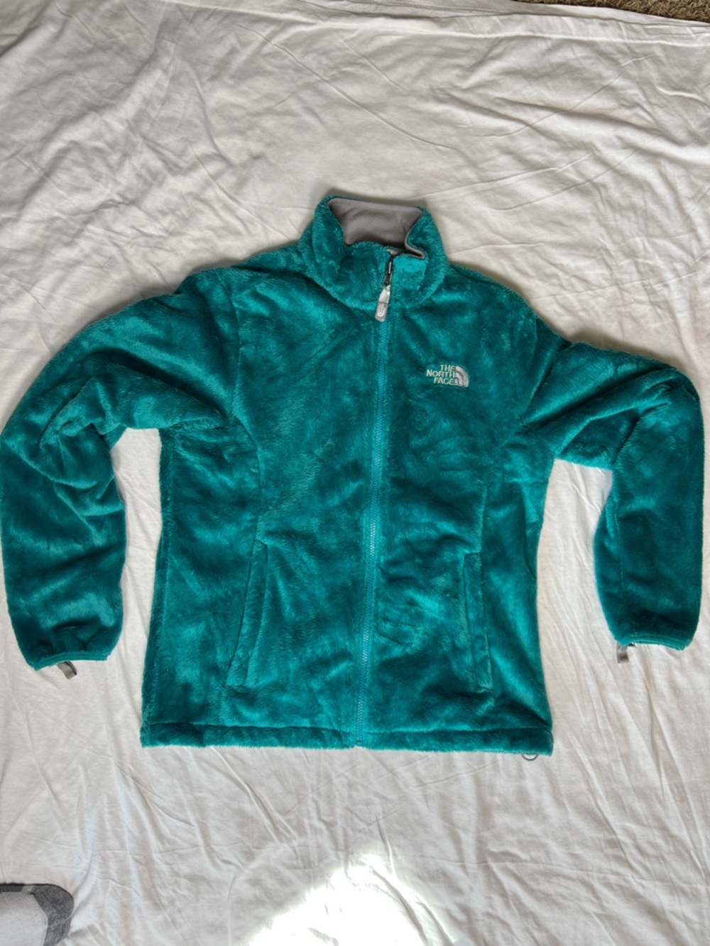 The North Face Teal Green Full-Zip Fleece Jacket